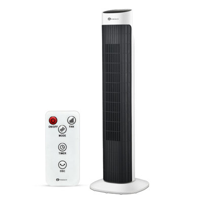 Puremate 32-Inch Oscillating Tower Fan With TimerSleep Mode And Remote Control from B&Q