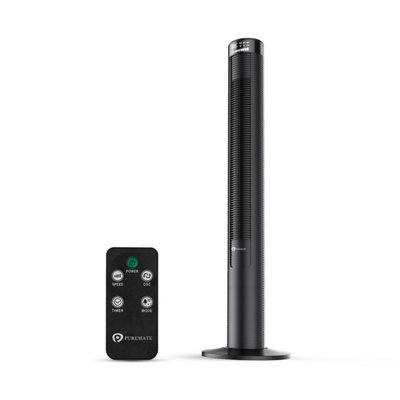 Puremate 46 Inch Oscillating Tower Fan With Timer Sleep Mode And Remote Control