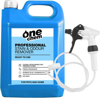 One Chem Professional Pet Stain & Odour Remover 5L Plus Long Hose Trigger from B&Q