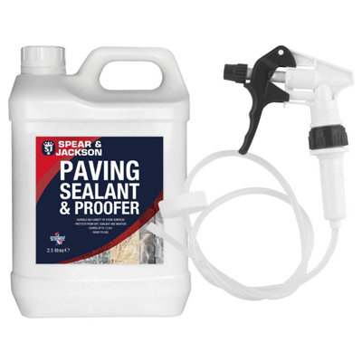 Spear & Jackson Spear And JacksonPaving Sealant And Proofer2.5 Litre Water SealWith Long Hose TriggerBreathableColourless Waterseal from B&Q