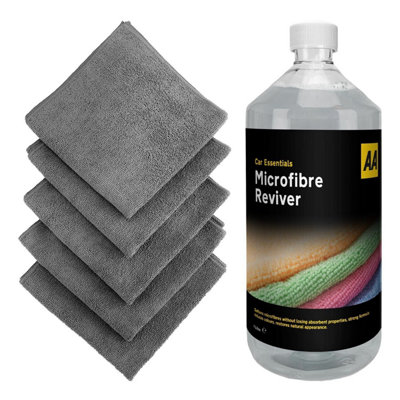 Aa Microfibre Reviver And Softener 1 Litre Concentrate With 5 X Microfibre Cloths from B&Q