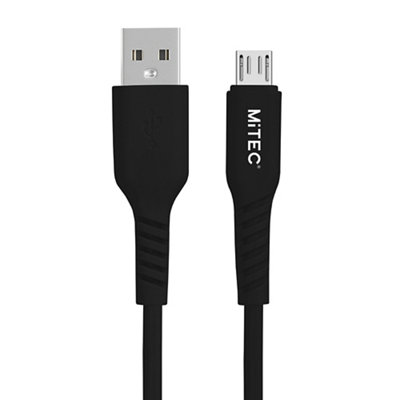 Mitec Usb AMicro Usb A Non-Biodegradable Charging Cable1MBlack from B&Q