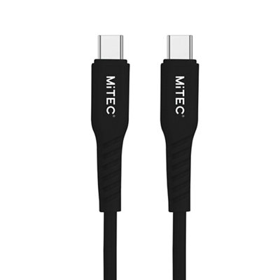 Mitec Usb CUsb C Non-Biodegradable Charging Cable1MBlack from B&Q
