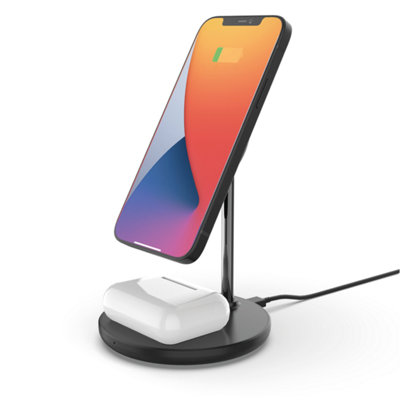 2-In-1 Wireless Charging Stand Black Silverlabel - Image 4