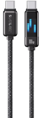 Silverlabel 100W Usb-C To Usb-C Cable Pixel Screen 1M Black