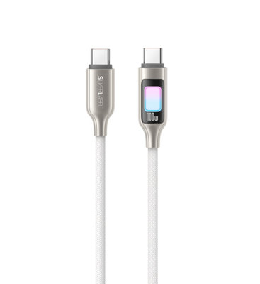 Silverlabel 100W Usb-C To Usb-C Cable Led Screen 1M White from B&Q