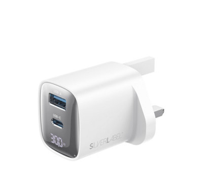 Silverlabel 30W Gan Dual Usb-A & Usb-C Wall Charger White