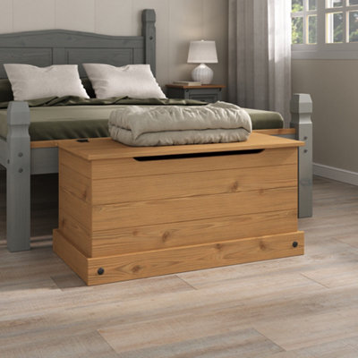 Mews Corona Storage Chest Blanket Box Toy Chest Ottoman Mexican Solid Pine from B&Q