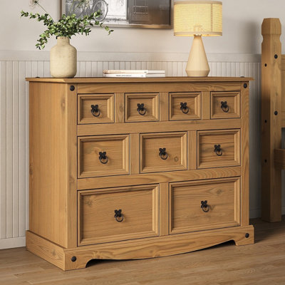 Mews Corona Merchant 9 Drawer Chest Of Drawers Sideboard Mexican Solid Pine from B&Q