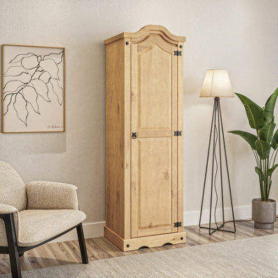 Mews Corona Wardrobe 1 Door Arch Top Solid Mexican Pine from B&Q