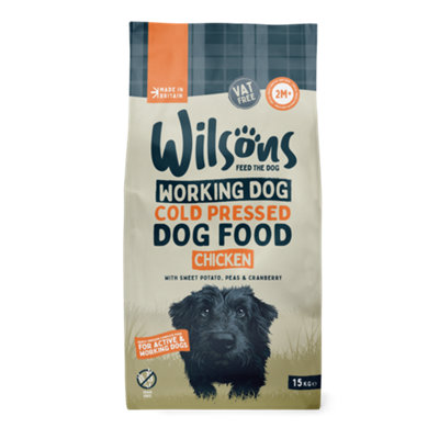 Wilsons Chicken Cold Pressed Working Dog Food Natural High Energy Complete Diet15Kg Bag from B&Q