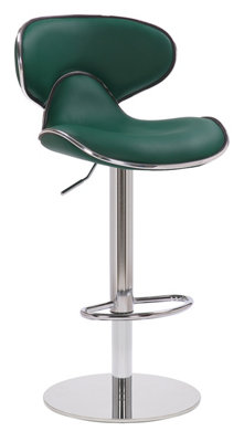 Lamboro Carcaso Deluxe Kitchen Bar StoolSingleAdjustable Swivel Gas LiftChrome FootrestBreakfast & Home Bar StoolsSage Green from B&Q