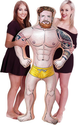Inflatable Hunk Man Blow Up Doll Party Decoration Eddy For Hen Do Girls Night Funny Gag Gift Group Celebrations from B&Q