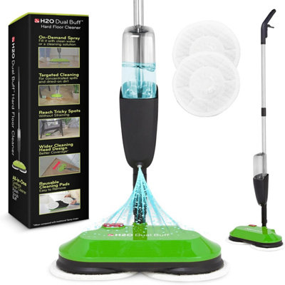 H2O Dual Buff Hard Floor CleanerCordless Electric Spray Mop from B&Q