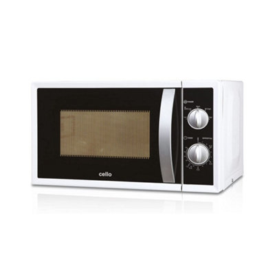 Cello White Mm820cxn 800W Microwave With Manual Control And Defrost Function 20L