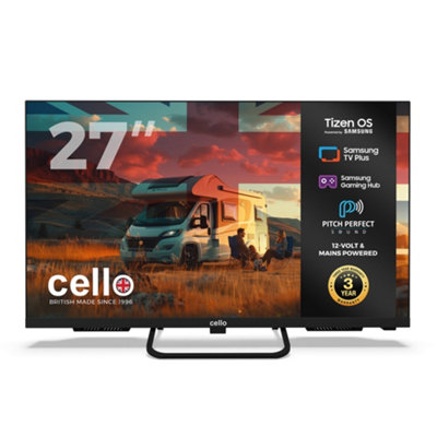 Cello 27 Inch Smart Samsung Plus 12-Volt Traveller Tv With Frameless Bezel from B&Q