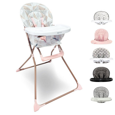  - My Babiie Mbhc 1 Compact HighchairLightweight (5 Kg)FoldableEasy CleanPadded SeatFootrestTray Cup HolderFor