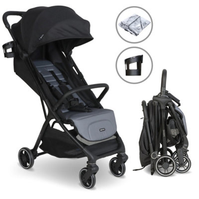 My Babiie Black/Grey Mbx6 Auto-Fold Compact Stroller - Image 4
