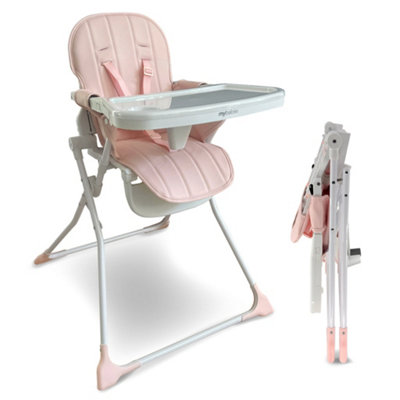 My Babiie MBHC2 Compact Folding Highchair, Pink - Image 3