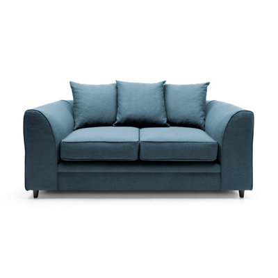 B&Q -  Darcy 2 Seater Sofa In Teal Linen Fabric