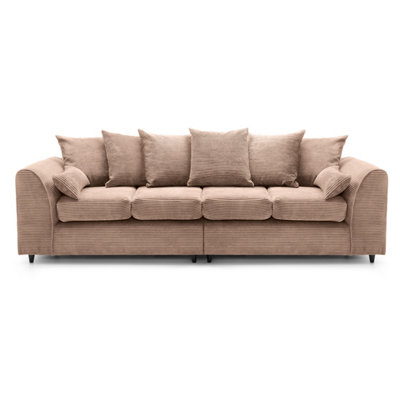 Abakus Direct Jumbo Cord 4 Seater Sofa With Deep Filled Cushions from B&Q
