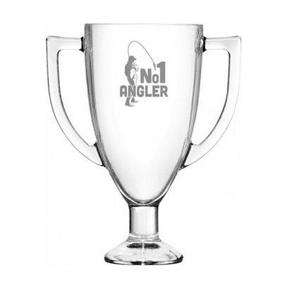  - No 1 Angler Fishing Trophy Pint Glass Clear