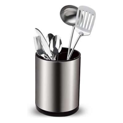 Deluxe Stainless Steel Rotating Cutlery Utensil Organiser from B&Q