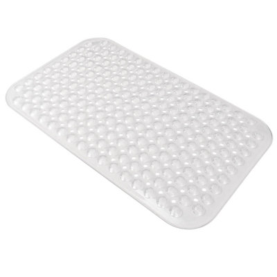 Non-Slip Durable Bath Shower Mat With Suction Cups 40Cm X 100Cm Clear from B&Q