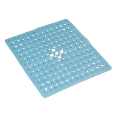  - Non-Slip Durable Bath Shower Mat With Suction Cups 53Cm X 53Cm Blue