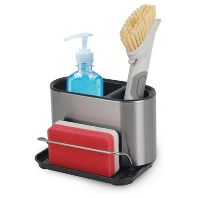  - Kitchen Sink Caddy Organiser Sponge Brush Holder Stainless Steel