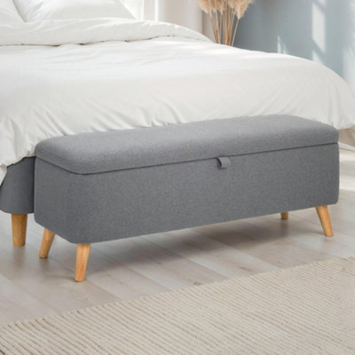 Julian Bowen Astrid Ottoman Storage BenchGrey from B&Q