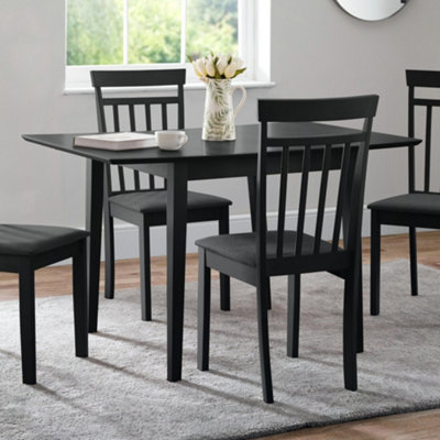 Julian Bowen Rufford Black 4 Seater 80 To 120Cm Extendable Dining Table - Image 9