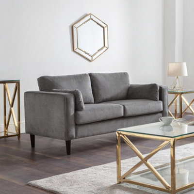 Julian Bowen - 2 Seater Sofa - Chenille - Grey - Image 7