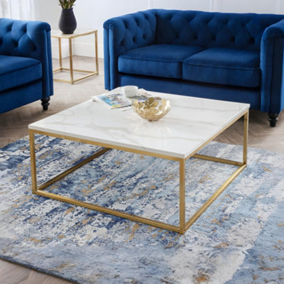 Julian Bowen Scala Coffee TableWhite Marble And Gold from B&Q