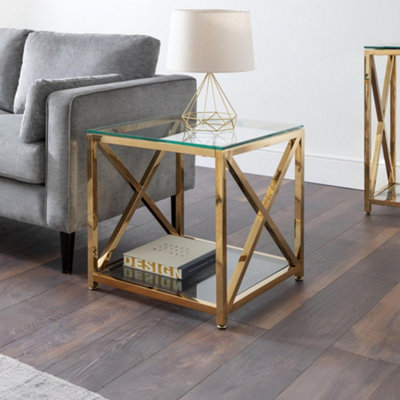 Julian Bowen Miami Gold Lamp Table - Accent Table - Image 8