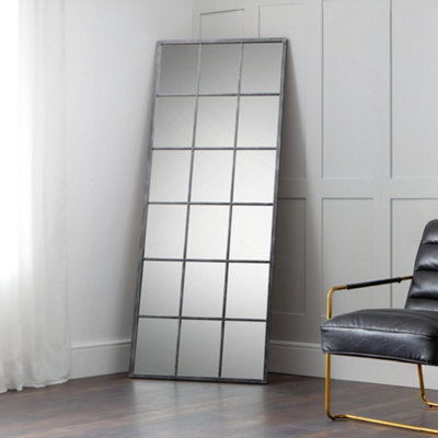 B&Q -  Somma Pewter Wall MirrorWood FrameRectangularFull LengthFreestanding180 X 70 X 2.5Cm - Image 9