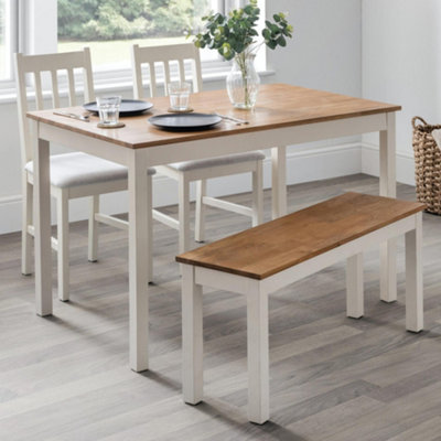 B&Q -  Coxmoor Rectangular Dining TableIvory & Oak