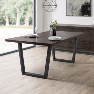Julian Bowen Brooklyn Dining Table - 6 Seater - Dark Oak - Image 6