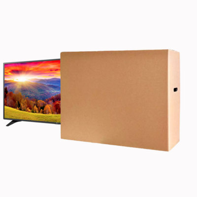 Selfhold 36" Inch Tv Removal Cardboard Moving Box With Bubblewrap from B&Q