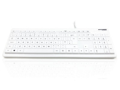 B&Q - Accuratus Easy-Clean  ValueUsb 105 Key Sealed Washable Ip68 Medical / Clinical Keyboard