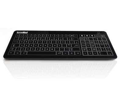 Accuratus Easy-Clean Accumed GlassEasy Clean Tempered GlassWired & Wireless Clinical / Medical Touchpad KeyboardBlack from B&Q
