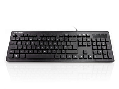 B&Q - Accuratus Easy-Clean  AquaUsb 105 Key Antibacterial & Fully Washable Ip68 Medical / Clinical Keyboard