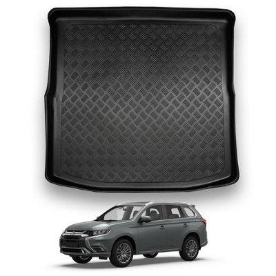 Nomad Mitsubishi Outlander (2013+) Boot Liner (Fits 5 7 Seat Models With 3Rd Row Folded) Tailored Fit Boot Mat Protector from B&Q