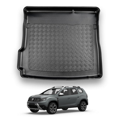 Nomad Dacia Duster (2018-2024) Boot Liner (2-Wheel Drive Models) Tailored Boot Mat Protector Waterproof Raised Edges Accessory from B&Q