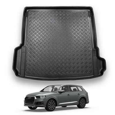Nomad Audi Q7 (2015+) Boot Liner (Fits 5 7 Seat Models With 3Rd Row Folded) Tailored Boot Mat Protector Waterproof Accessory from B&Q