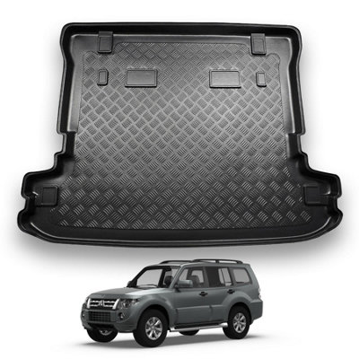 Nomad Mitsubishi Shogun (2007-2015) Boot Liner (S 7 Seats Model With 3Rd Row Folded) Tailored Boot Mat Protector Waterproof from B&Q