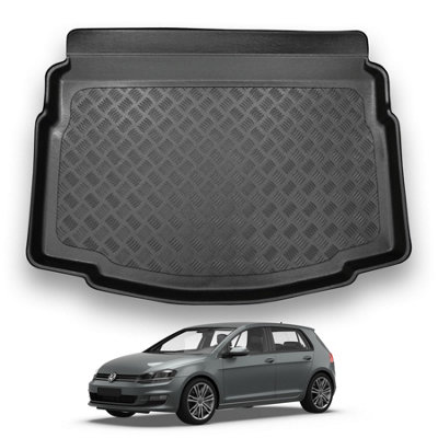 Nomad Vw Golf Mk7 (2013-2019) (Hatchback) Boot Liner (Fits Mini SpareTyre Repair Kit) Tailored Boot Mat Protector Waterproof from B&Q