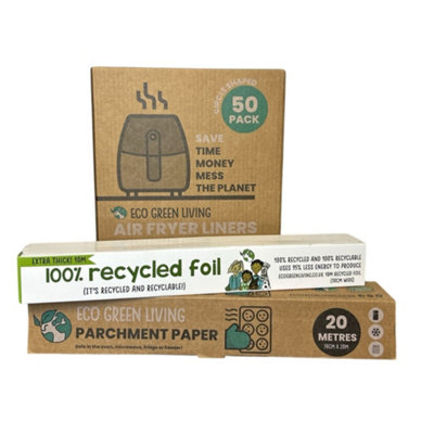Foil 10M X 30Cm Parchment Paper 20M X 30Cm Air Fryer Liners 50 Papers from B&Q