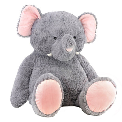 The Magic Toy Shop Giant Elephant Soft Toy 100Cm Large Plushie Teddy Jumbo Cuddly Stuffed Animal from B&Q