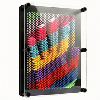 The Magic Toy Shop Rainbow Pin Art Toy 3D Hand Mould Impression Game Classic Retro Kids Gift from B&Q